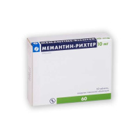 Мемантин-Рихтер 10 мг, N60, табл. покр. плен. об.
