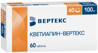 Кветиапин-Вертекс 100 мг, N60, табл. покр. плен. об.