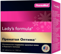 Ледис формула Пренатал оптима для беременных и кормящих женщин, N30,  табл.