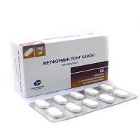 Метформин Лонг Канон 750 мг, N60, табл. с пролонг.высвоб.