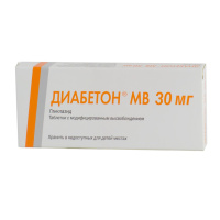 Диабетон МВ 30 мг, N60, табл. с модиф. высвоб.