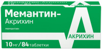 Мемантин-Акрихин 10 мг, N84, табл. покр. плен. об.