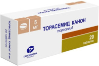 Торасемид Канон 5 мг, N20, табл.