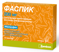 Фаспик 200 мг/3 г, N12, гран. для приг. р-ра для вн. приема (мятные)