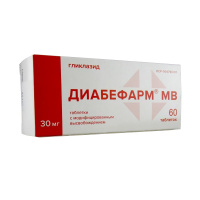 Диабефарм МВ 30 мг, N60, табл. с модиф. высвоб.