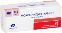 Моксонидин Канон 0,2 мг, N28, табл. покр. плен. об.