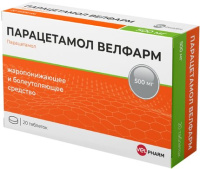 Парацетамол Велфарм 500 мг, N20, табл.