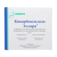 Кокарбоксилаза 50 мг, амп., N5, лиоф-ат для приг. р-ра для в/в и в/м введ.