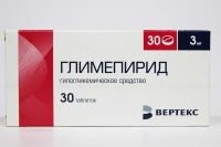Глимепирид-Вертекс 3 мг, N30, табл.