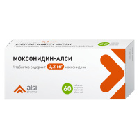 Моксонидин-АЛСИ 0,2 мг, №60 табл. п/о