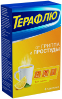 ТераФлю от гриппа и простуды, N4, пор. для приг. р-ра для вн. приема (лимонный)
