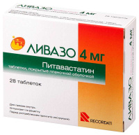 Ливазо 4 мг, N90, табл. покр. плен. об.