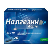 Налгезин форте 550 мг, N20, табл. покр. плен. об.