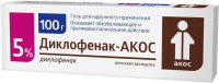 Диклофенак-АКОС 5%, 100 г, гель для нар. прим.