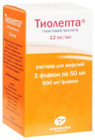 Тиолепта 12 мг/ мл, 50 мл, фл, р-р для инф.