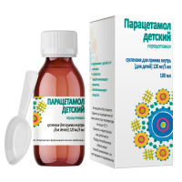 Парацетамол 120 мг/ 5 мл, 100 мл, сусп. для вн. приема для детей