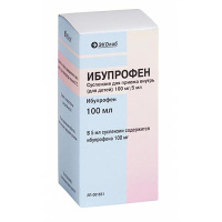 Ибупрофен 100 мг/5 мл, 100 г, сусп. для вн. приема