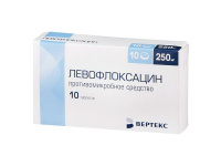 Левофлоксацин 250 мг, N10, табл. п/о
