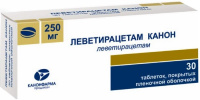 Леветирацетам Канон 250 мг, N30, табл. покр. плен. об.