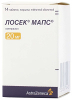 Лосек МАПС 20 мг, N14, табл. покр. плен. об.
