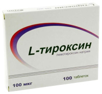 L-Тироксин 0.1 мг, уп.конт.яч., N100, табл.