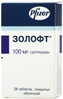 Золофт 100 мг, N28, табл. п/о