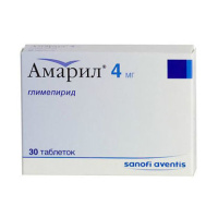 Амарил 4 мг, N30, табл.