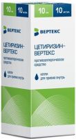 Цетиризин-Вертекс 10 мг/мл, 20 мл, капли для вн. приема