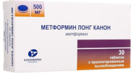 Метформин Лонг Канон 500 мг, N30, табл. с пролонг.высвоб.