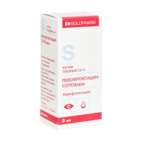Левофлоксацин Солофарм 0,5% 5мл капли глаз. фл