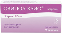 Овипол Клио 0.5 мг, N15, супп. ваг.