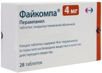 Файкомпа 4 мг, N28, табл. покр. плен. об.