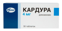 Кардура 4 мг, N30, табл.