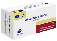 Ивабрадин Канон 5 мг, №56, табл. покр. плен. об.