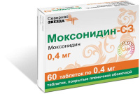 Моксонидин 0,4 мг, N60, табл. покр. плен. об.