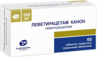 Леветирацетам Канон 500 мг, N60, табл. покр. плен. об.