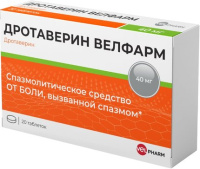 Дротаверин Велфарм 40 мг, N20, табл.