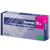 Эманера 20 мг, N28, капс. киш/раств.