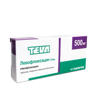 Левофлоксацин-Тева 500 мг, N14, табл. п/о