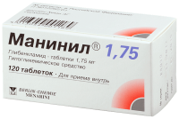 Манинил 1.75 1.75 мг, N120, табл.